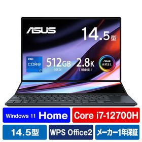 ASUS ノートパソコン Zenbook Pro 14 Duo テックブラック UX8402ZA-M3033W [UX8402ZAM3033W]【RNH】