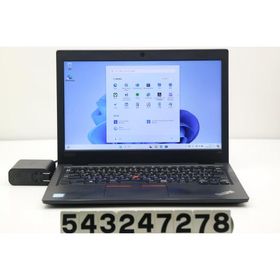 ノートパソコン Lenovo ThinkPad L380 Core i3 8130U 2.2GHz/8GB/256GB(SSD)/13.3W/FWXGA(1366x768)/Win11