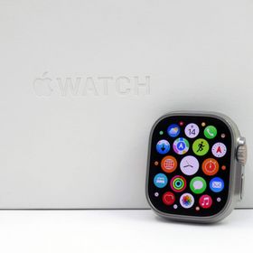 Apple Watch Ultra GPS+Cellularモデル 49mm［MQFX3J/A ブラック/グレイトレイルループ M/L］最大容量100％ ※中古
