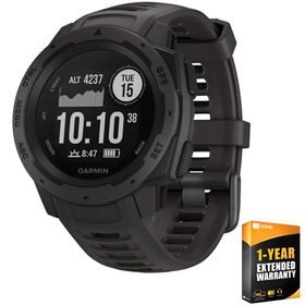 Garmin 010-02064-00 Instinct Rugged Outdoor Watch with GPS Function, Glonass and Galileo, Heart Rate Monitoring, 3-Axis Compass, Graphite