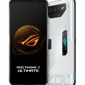 【中古】【安心保証】 ROG Phone 7 Ultimate ROG7U-WH16R512[512GB] SIMフリー ストームホワイト