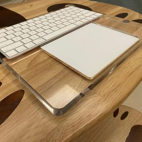 Sikai 2-in-1 スタンド for Apple MagicキーボードとApple Magicトラックパッドに対応 リストレスト 心地良い使用感同時収納 物を置き ラックスタンド Trackpad アクリル板の素材 Apple Magic Keyboard とMagic Trackpadに適用 人気 オシャレ (A型)