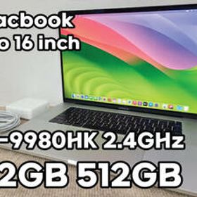 Apple MacBook Pro 16(2019, A2141) Core i9-9980HK / 2.4GHz / RAM 32GB / SSD 512GB / シルバー / 充放電回数 : 183 [MC016]