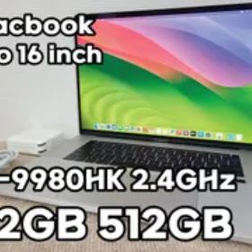 【良品】Apple MacBook Pro 16(2019, A2141) Core i9-9980HK / 2.4GHz / RAM 32GB / SSD 512GB / シルバー / 充放電回数 : 170 [MC027]