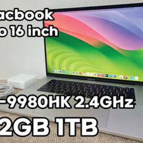 【美品】Apple MacBook Pro 16(2019, A2141) Core i9-9980HK / 2.4GHz / RAM 32GB / SSD 1TB / シルバー / 充放電回数 : 91 [MC017]
