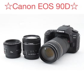 Canon EOS 90D標準&望遠&単焦点トリプルレンズセット(デジタル一眼)
