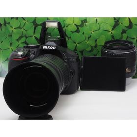 ニコン(Nikon)の【美品】Wifi搭載⭐️自撮りOK ニコンD5300 2416万画素ダブルレンズ(デジタル一眼)