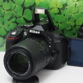 ニコン(Nikon)の【美品】Wifi搭載⭐️自撮りOK ニコンD5300 2416万画素ダブルレンズ(デジタル一眼)