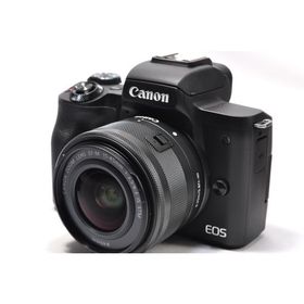 キヤノン Canon ミラーレス一眼 EOS Kiss M2 レンズキット ブラック SDカード付き 中古