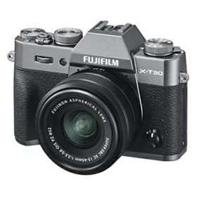 【中古】 富士フイルム(FUJIFILM) ミラーレス一眼カメラ X-T30XCレンズキット チャコールシルバー X-T30LK-1545-CS
