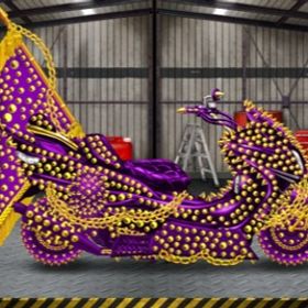 SSRビッグスクーター デストロイスパイキー紫１式 １７パーツ おまけ付き | 喧嘩の花道のアカウントデータ、RMTの販売・買取一覧