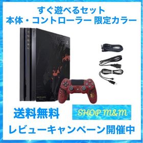 PS4 PlayStation4 Pro MONSTER HUNTER: WORLD LIOLAEUS EDITION モンスターハンター ワールド 1TB 本体 すぐ遊べるセット 限定デザイン コントローラー 中古