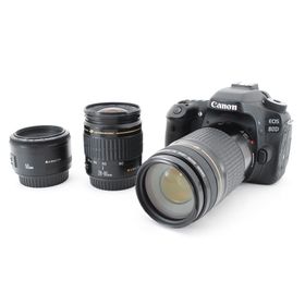 キヤノン(Canon)のCanon EOS80D 一眼レフカメラ標準&望遠&単焦点トリプルレンズセット(デジタル一眼)