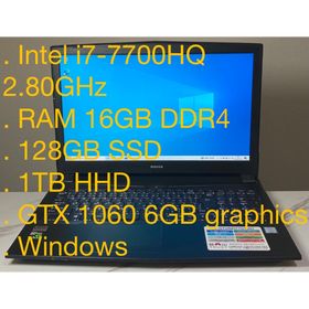 マウス(mouse)のGTune BC-GTUNEU77G16N1 i7-7700HQ GTX1060(PC周辺機器)