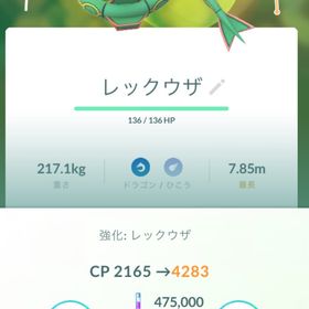色違いレックウザ レベルMAX ⭐︎12/12まで | ポケモンGOの代行、RMTの販売・買取一覧