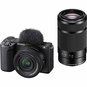 ソニー デジタルカメラ「VLOGCAM ZV-E10 II」ダブルズームレンズキット(ブラック) SONY ZV-E10M2X-B 返品種別A