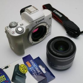キヤノン(Canon)の良品中古 EOS Kiss M EF-M15-45 IS STM レンズキット ホワイト M888(ミラーレス一眼)