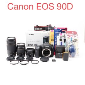 キヤノン(Canon)の保証付きCanon EOS 90D標準&望遠&単焦点トリプルレンズセット(デジタル一眼)