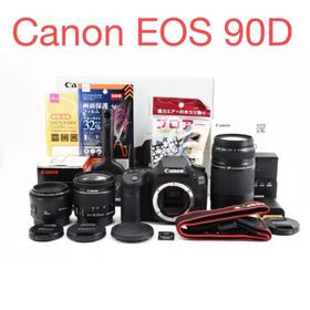 保証/Wi-Fi/動画/Canon EOS 90D標準&望遠&単焦点レンズセット(デジタル一眼)