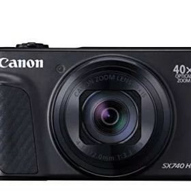 Canon コンパクトデジタルカメラ PowerShot SX740 HS ブラック 光学40倍ズーム/4K動画/Wi-Fi対応 PSSX740HSBK