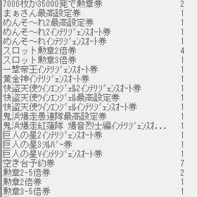 777タウン最高設定券287等アイテム多数 | サミー777タウン(サミタ)のアカウントデータ、RMTの販売・買取一覧