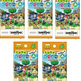 【新品】『とびだせ どうぶつの森 amiibo＋』 amiiboカード 1パック3枚入り×5パックセット【送料別。メール便・宅配便 配送方法選択】