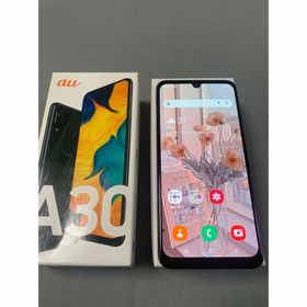 ギャラクシー(Galaxy)の美品 SIMフリー Galaxy A30 SCV43 64GB ブラック色(スマートフォン本体)