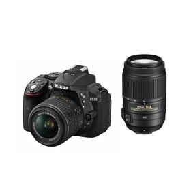Nikon デジタル一眼レフカメラ D5300 ダブルズームキット ブラック 2400万画素 3.2型液晶 D5300WZBK