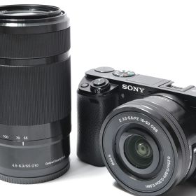 【中古】【1ヶ月保証】 ソニー SONY α6000 ダブルズームレンズキット ブラック ILCE-6000Y B SDカード付き ミラーレス一眼