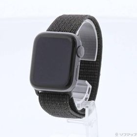 〔中古〕Apple(アップル) Apple Watch Series 6 GPS 40mm スペースグレイアルミニウムケース ブラックNikeスポーツループ〔305-ud〕