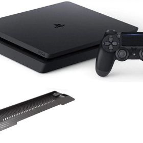 【限定セット】PlayStation 4 ジェット・ブラック 500GB (CUH-2200AB01)アンサー 縦置きスタンド付