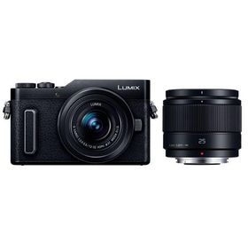 中古 1年保証 美品 Panasonic LUMIX GF10 ダブルレンズキット 12-32mm + 25mm ブラック [DC-GF10W-K]