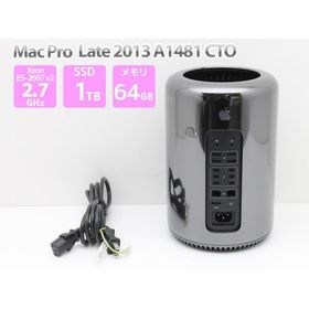 Apple Mac Pro Late 2013 CTO デスクトップパソコン Xeon E5-2697 v2 メモリ64GB SSD1TB AMD FirePro D500（デュアル）Cランク M81H 中古