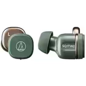 オーディオテクニカ audio-technica 完全ワイヤレスイヤホン Bluetooth対応 マルチポイント対応 Qi充電 フォレストグリーン ATH-SQ1TW2 GR