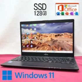 ★美品 SSD128GB★U938/S Webカメラ TypeC Bluetooth 高解像度 Celeron 3965U Win11 MS Office 中古品 ノートPC★P79591