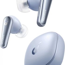 【新品】【即納】Anker Soundcore Liberty 4（ワイヤレスイヤホン Bluetooth 5.3）【完全ワイヤレスイヤホン/ウルトラノイズキャンセリング 2.0 / 最大28時間再生 / ヘルスモニタリング】スカイブルー