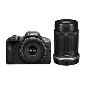 【中古】 Canon ミラーレス一眼カメラ EOS R100 ダブルズームキット(RF-S18-45+RF-S55-210) ブラック/APS-C/約356g EOSR100-WZK