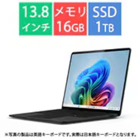マイクロソフト Microsoft ノートパソコン/Copilot+ PC/13.8型/Surface Laptop（第7世代）/Snapdragon X Elite/メモリ 16GB/SSD 1TB/Windows 11 Home/Microsoft 365 Personal（24か月版）/Office Home ＆ Business 2024 オプション付/NPU搭載/ブラック EP2-18294