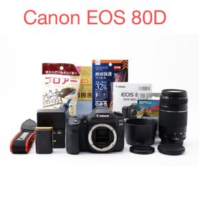 キヤノン(Canon)の美品/一眼レフカメラCanon EOS 80D標準レンズセット(デジタル一眼)