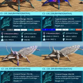 公式pve リニオグナタ カンストサドル込み🌟インプリ100% オリジナル個体 | ARK Survival Evolvedのアカウントデータ、RMTの販売・買取一覧
