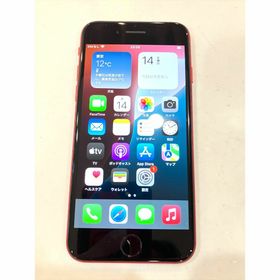 アイフォーン(iPhone)の美品 iPhoneSE 第2世代 SIMフリー レッドバッテリー良好(スマートフォン本体)