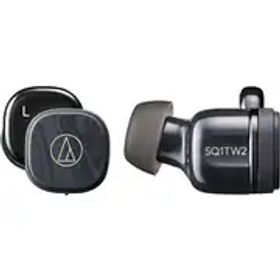 オーディオテクニカ audio-technica 完全ワイヤレスイヤホン Bluetooth対応 マルチポイント対応 Qi充電 チャコールグレー 数量限定カラー ATH-SQ1TW2 GY