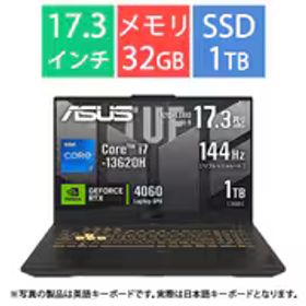 エイスース ASUS ゲーミングノートパソコン/TUF Gaming F17 FX707VV/17.3型/Core i7-13620H/RTX 4060/メモリ 32GB/SSD 1TB/Windows 11 Home/イェーガーグレー FX707VV-I7R406032G