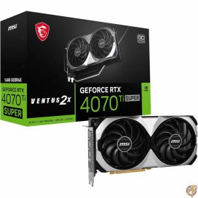 【クーポン配信中】MSI Gaming RTX 4070 Ti Super 16G Ventus 2X OC グラフィックスカード (NVIDIA Super、256ビット、エクストリームクロック:2655MHz、16GB GDRR6X 21Gbps、HDMI/DP、Ada Lovelace Architecture)