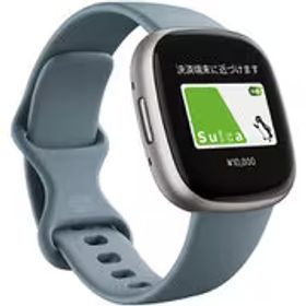 Fitbit フィットビット Fitbit Versa 4（フィットビット ヴァーサ 4） GPS搭載 スマートウォッチ Waterfall Blue/Platinum ウォーターフォールブルー/プラチナ L/S サイズ FB523SRAG-FRCJK