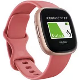 Fitbit フィットビット Fitbit Versa 4（フィットビット ヴァーサ 4） GPS搭載 スマートウォッチ Pink Sand/Copper Rose ピンクサンド/カッパーローズ L/S サイズ FB523RGRW-FRCJK