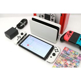 美品｜任天堂 Nintendo Switch 有機ELモデル HEG-S-KAAAA [ホワイト] デラックス付 HA03-M2801-2