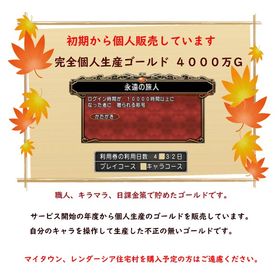 【12年間BAN無】完全個人生産 4000万ゴールド 安全性重視のお取引 | ドラクエ10(DQX)のゴールド、RMTの販売・買取一覧
