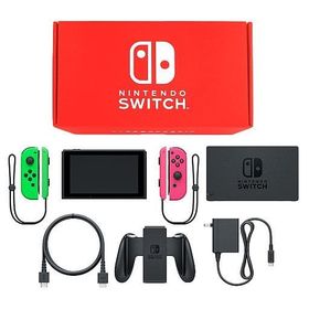 Nintendo Switch本体 カラーカスタマイズ /Joy-Con(L)ネオングリーン(R)ネオンピンク/Joy-Conストラップ：ネオングリーン/ネオンピンク ニンテンドースイッチハード