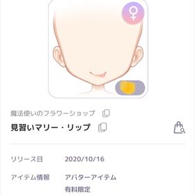 魔法使いのフラワーショップ 見習いマリーリップ 女の子 | ピュアニスタのアカウントデータ、RMTの販売・買取一覧